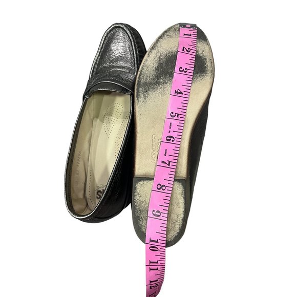Vintage 90s SAS Wink Tripad Pewter Leather Loafers Size 8.5 M - Picture 6 of 12